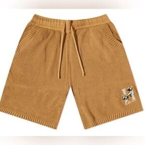 NWT Honor The Gift Men’s Tan Knit Basketball Shorts Embroidered Logo - Size XL